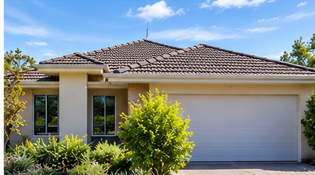 Australian suburban home with driveway and tiled roof